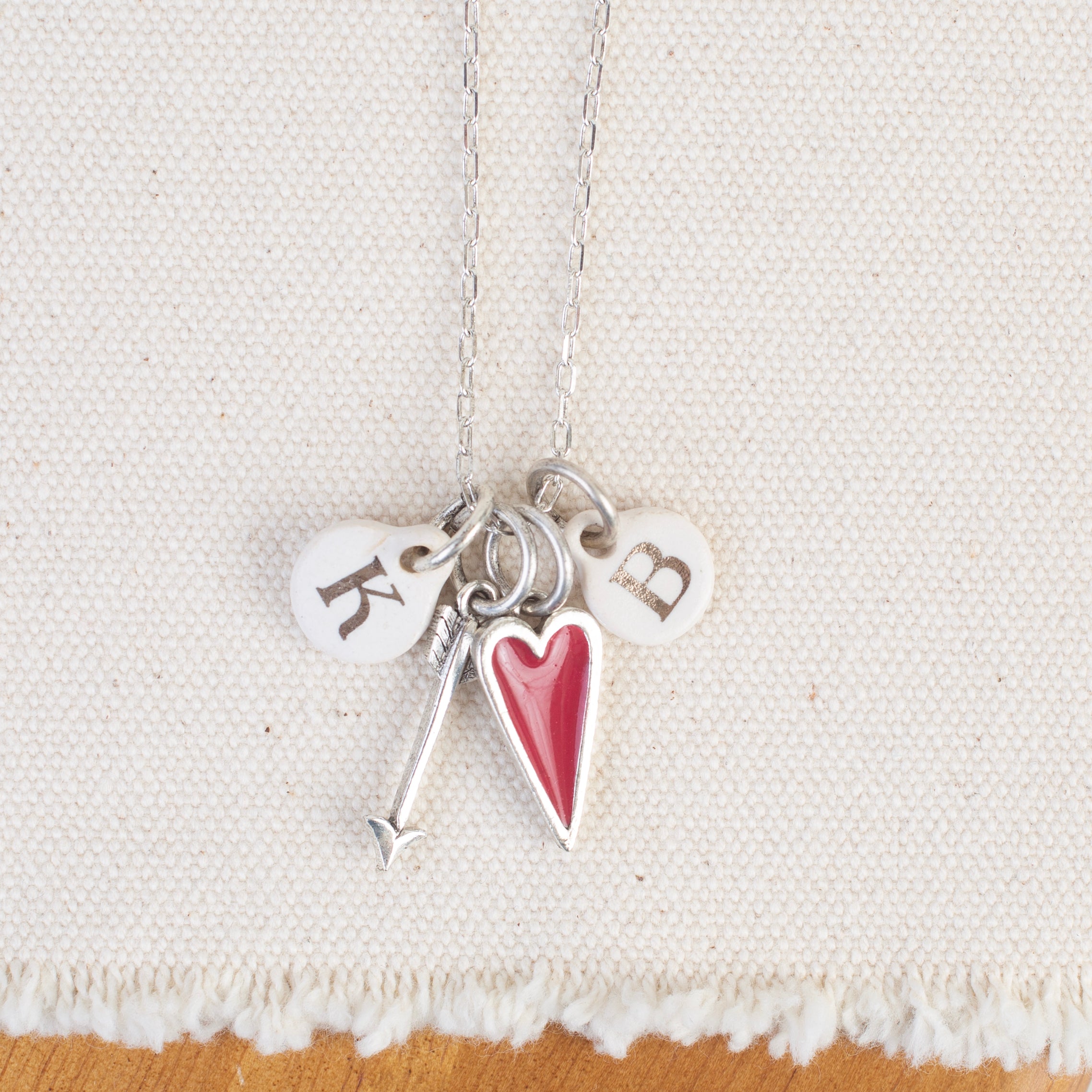 Red Berry Heart Charm