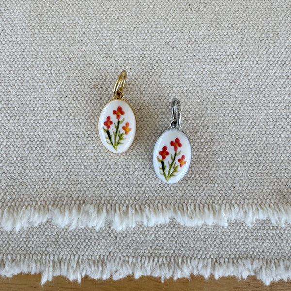 Flower Ceramic Charm