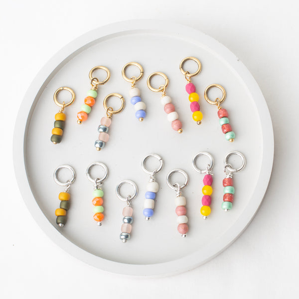 Colored Seed Bead Charms