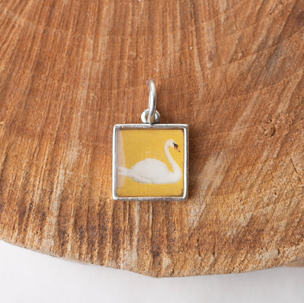 Graceful Swan Pendant Charm