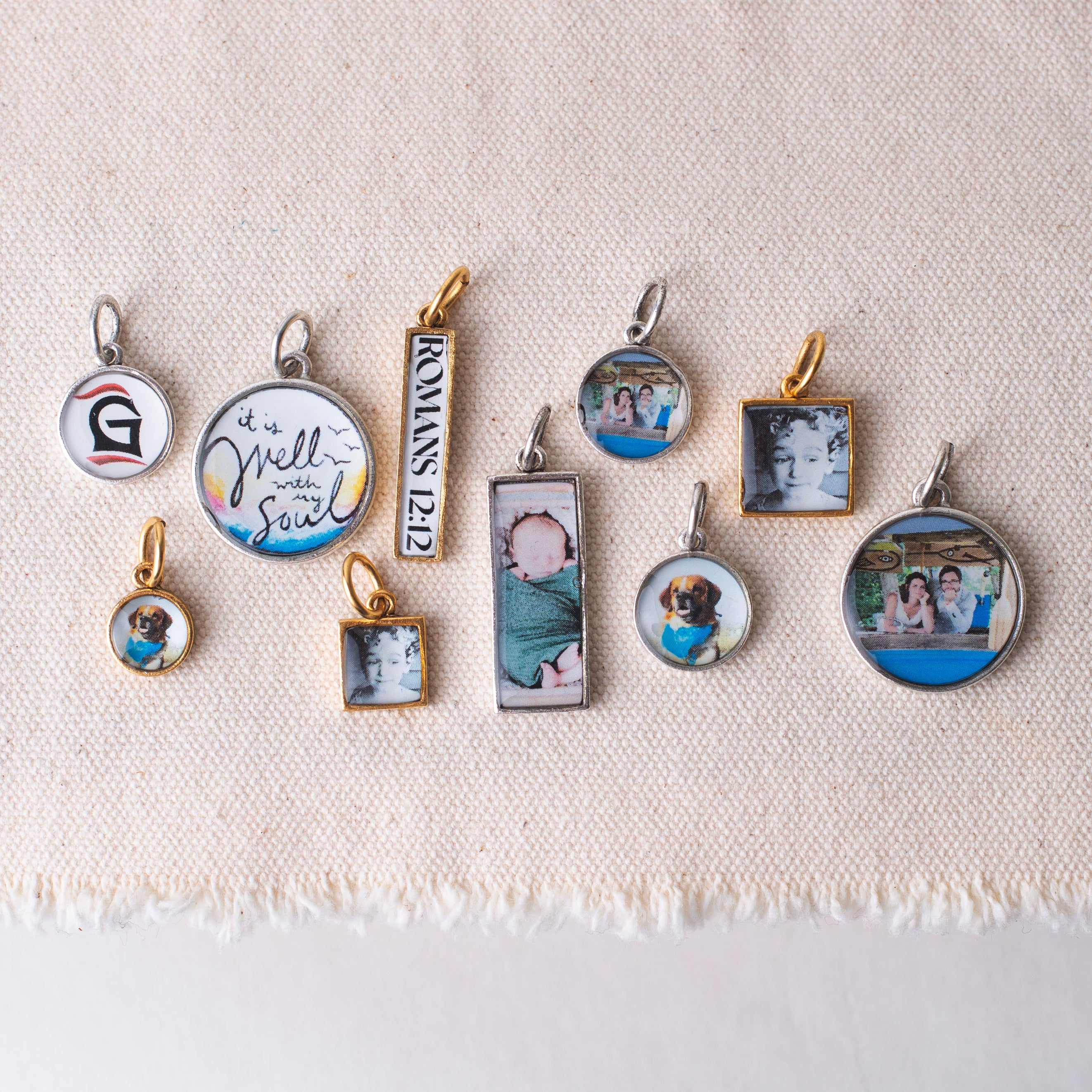 Custom Circle Photo Charms