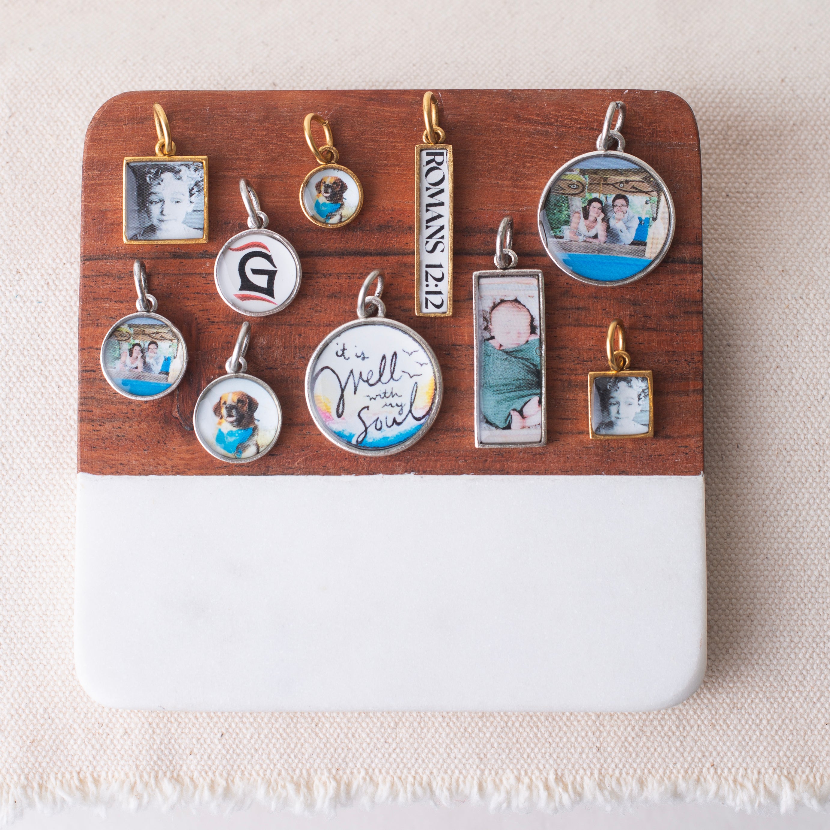 Custom Circle Photo Charms