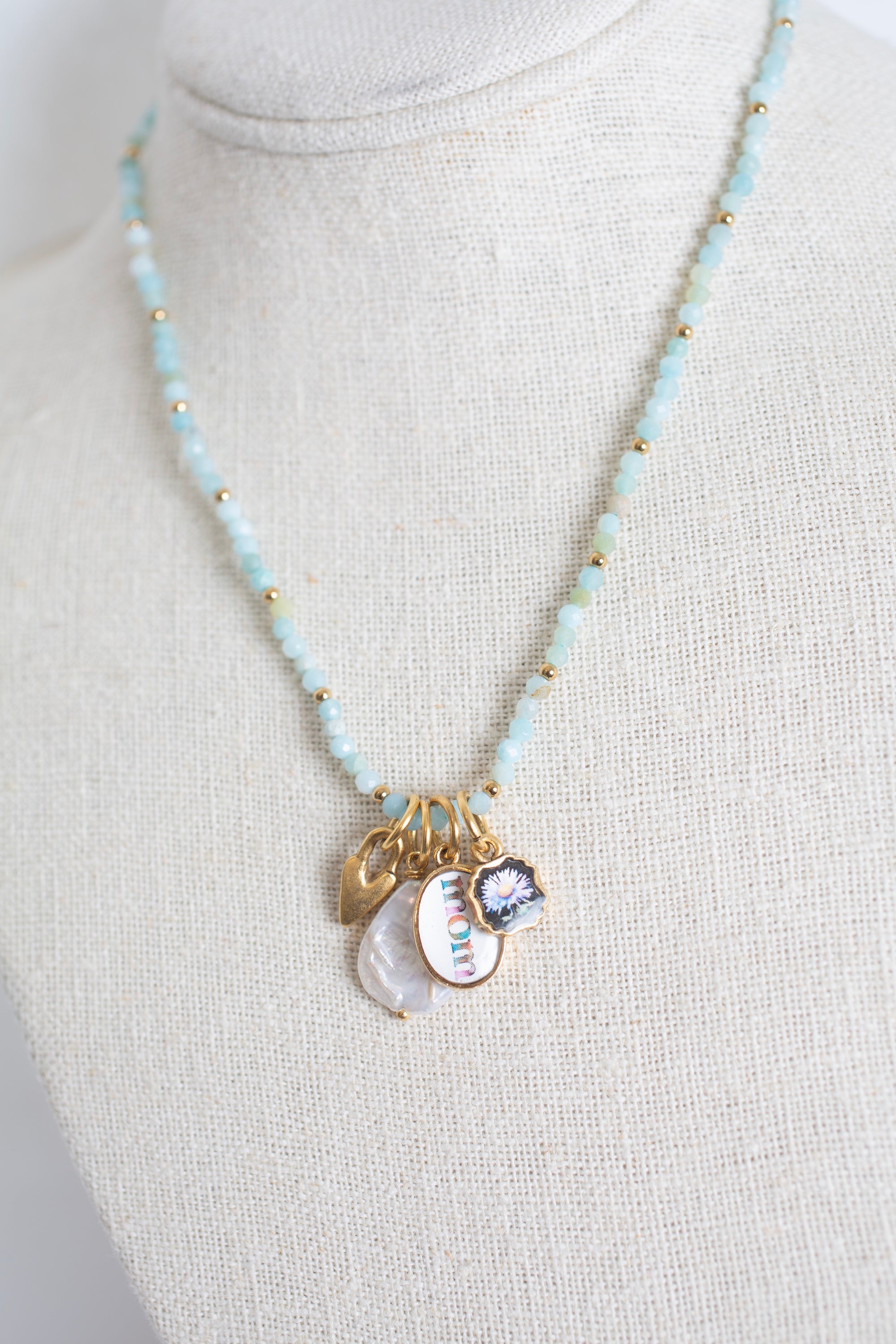 Turquoise (Synthetic) Faceted Necklace – Bel Kai