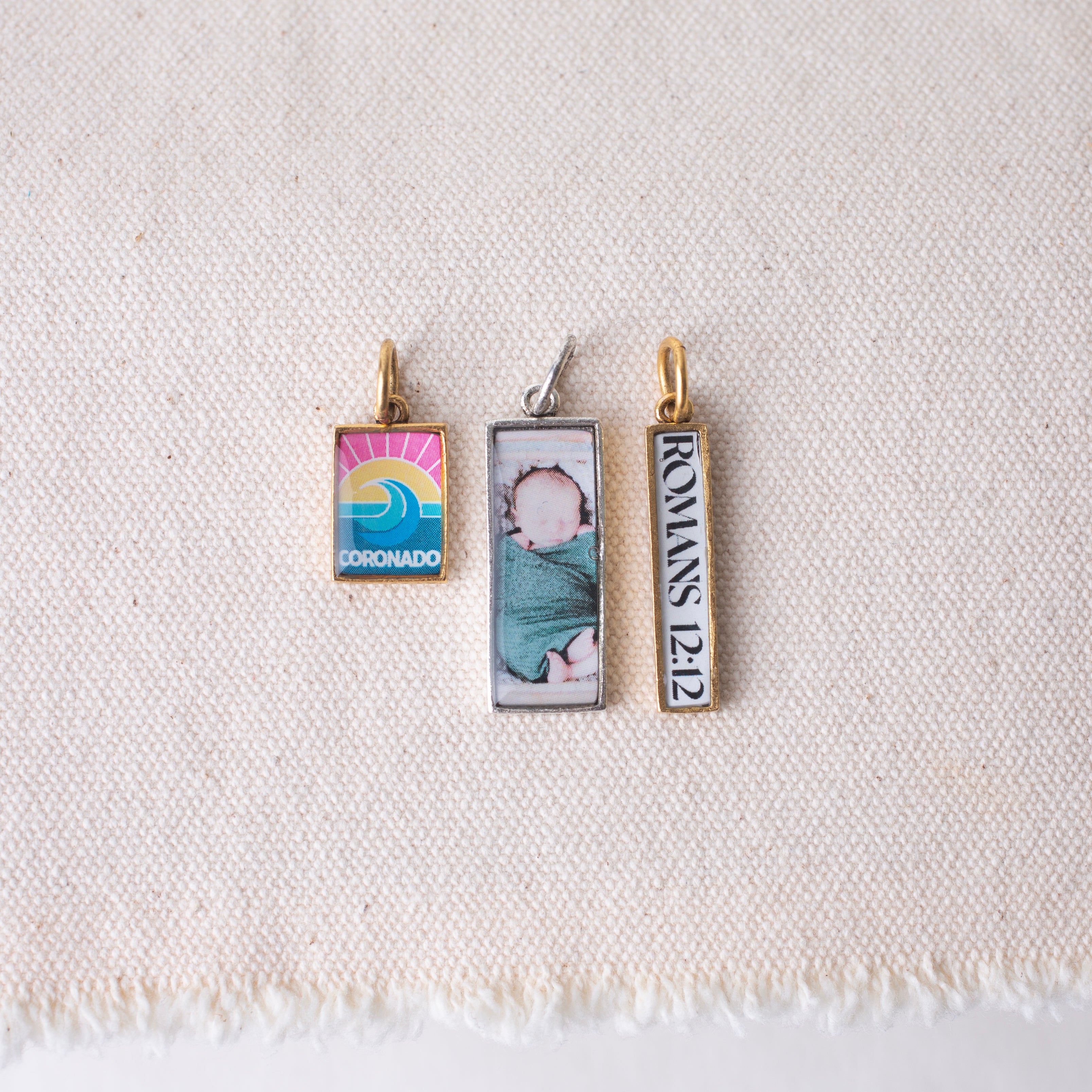 Custom Rectangle Photo Charms
